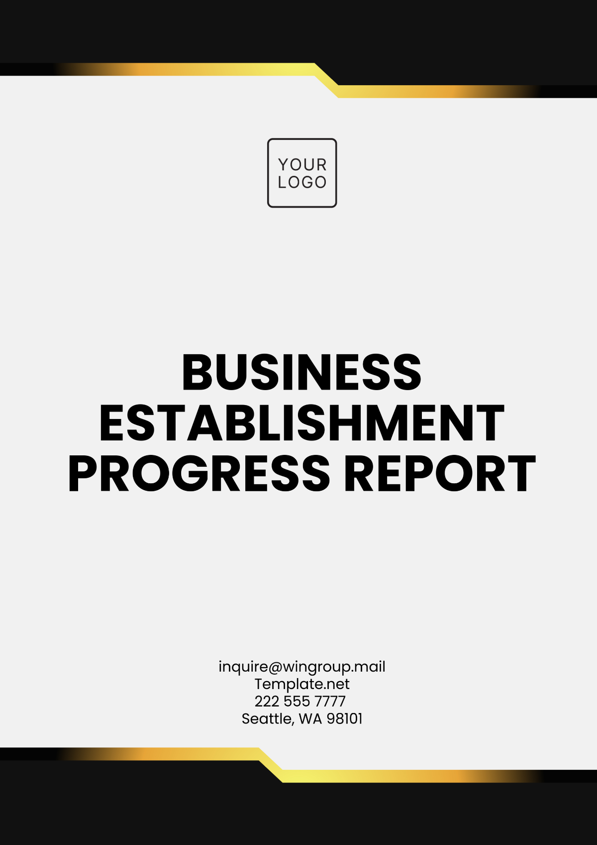 Business Establishment Progress Report Template - Edit Online & Download