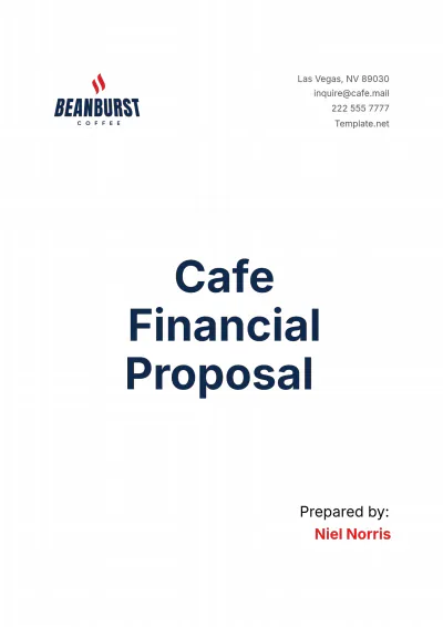 Free Cafe Financial Proposal Template to Edit Online