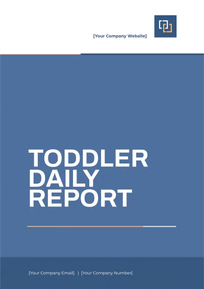 Free Toddler Daily Report Template to Edit Online
