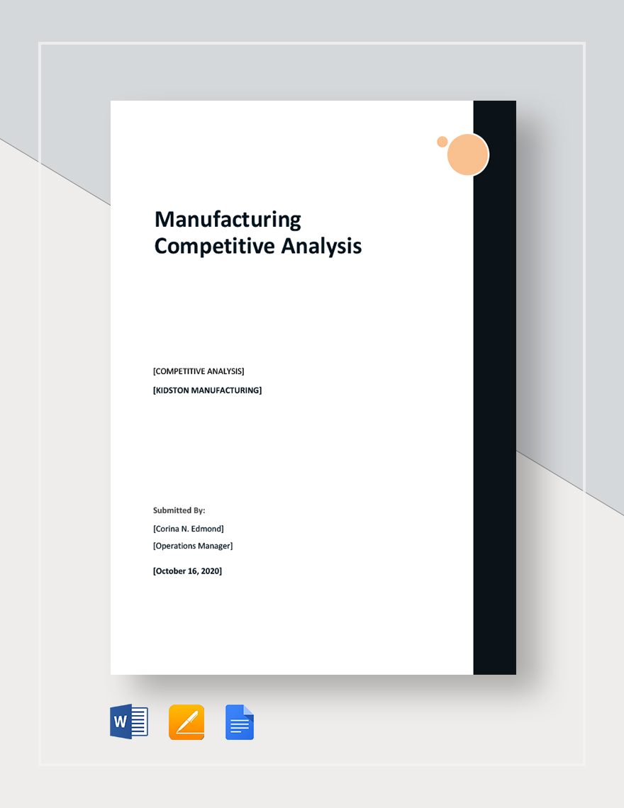 Manufacturing Competitive Analysis Template