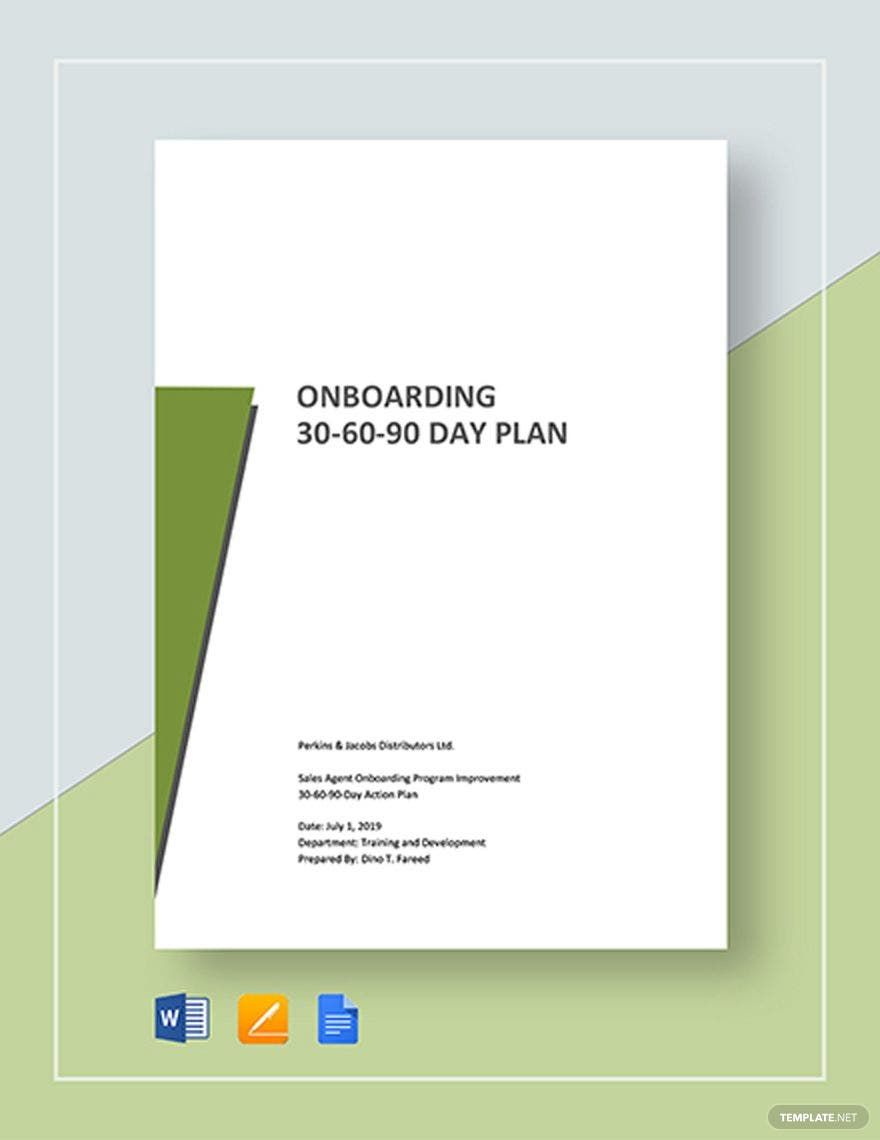 Onboarding 30-60-90-Day Plan Template in Word, Google Docs, Apple Pages