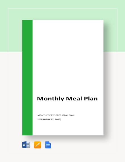 meal plan monthly template