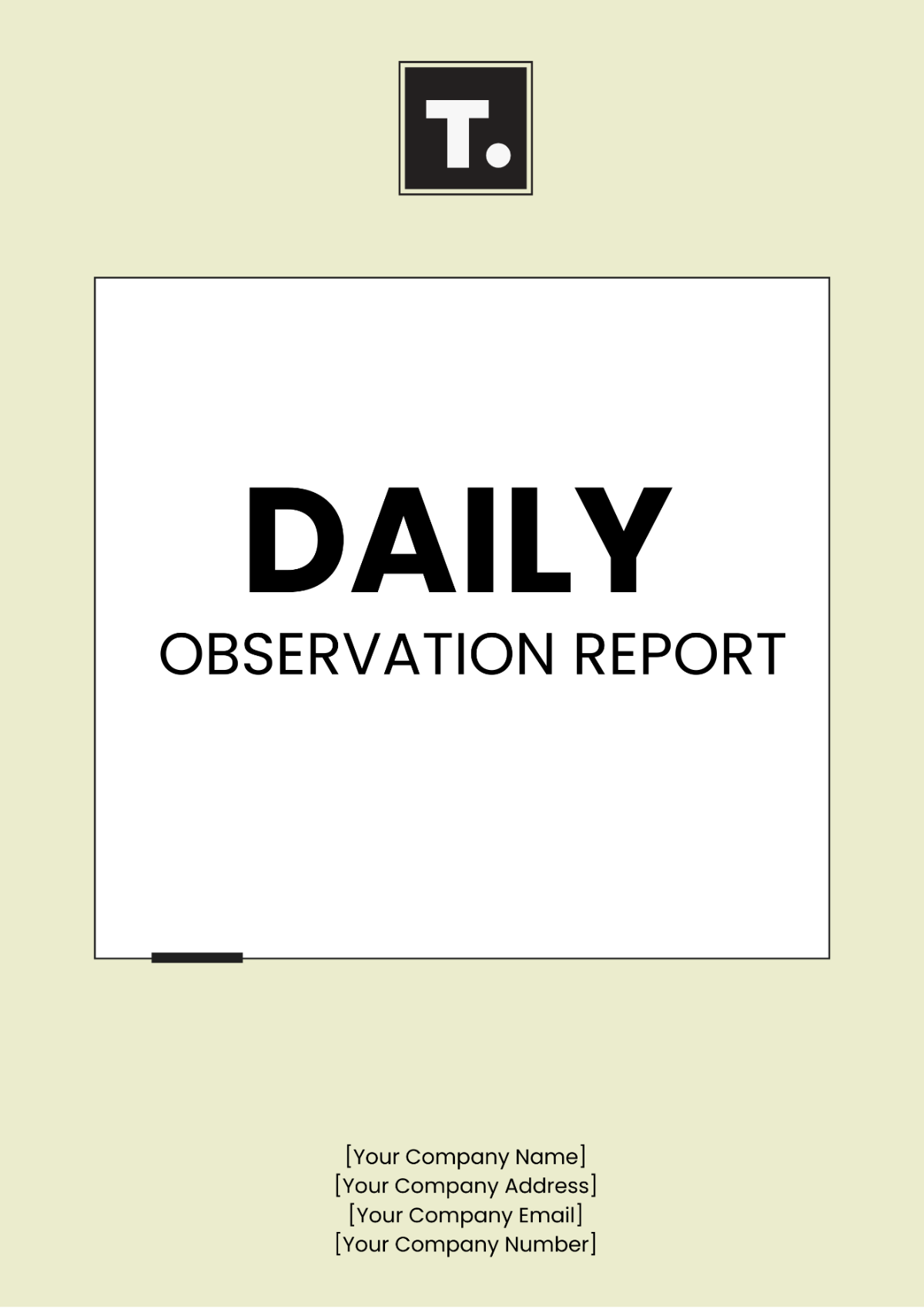 Daily Observation Report Template - Edit Online & Download