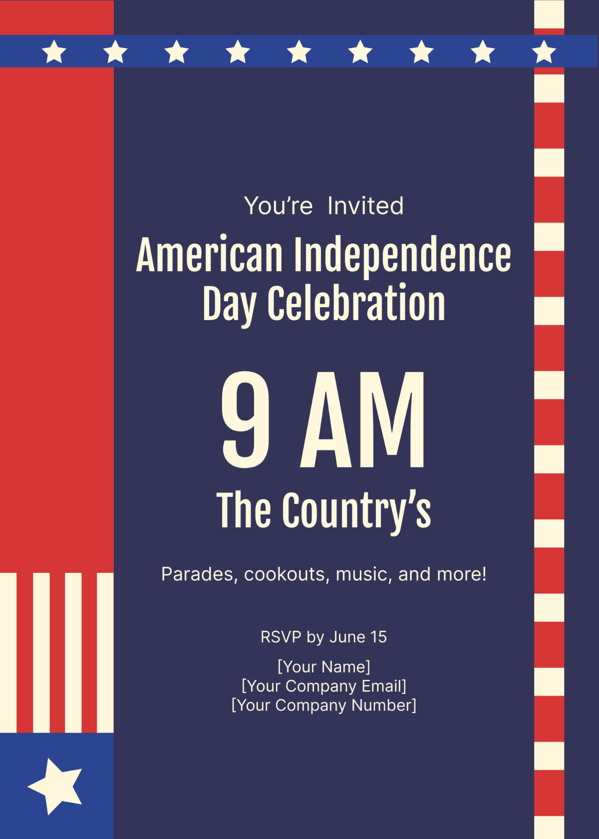 4th of July Celebration Invitation