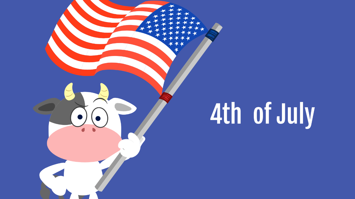 Western 4th of July Cow Background