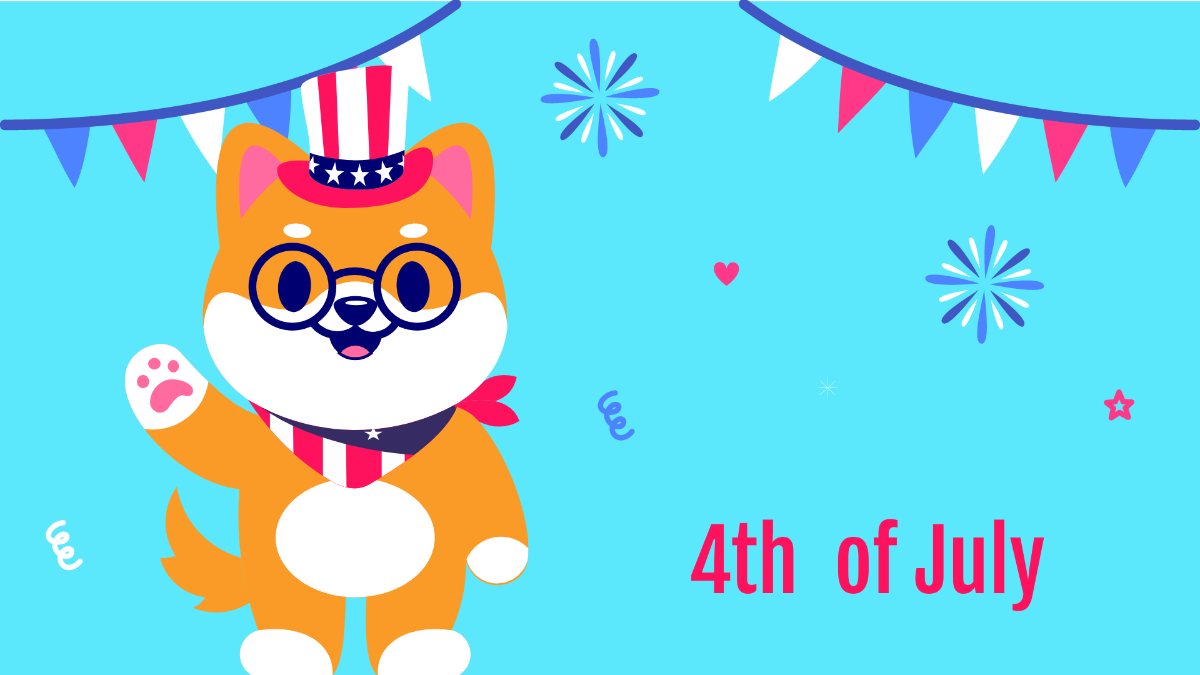 4th of July Dog Background