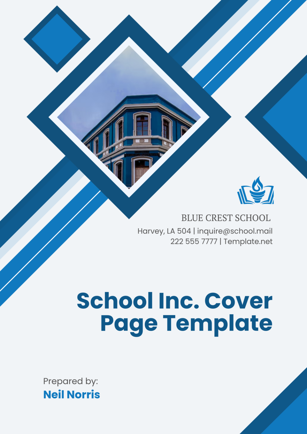 School Cover Page Template - Edit Online & Download