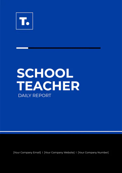 Free School Teacher Daily Report Template to Edit Online