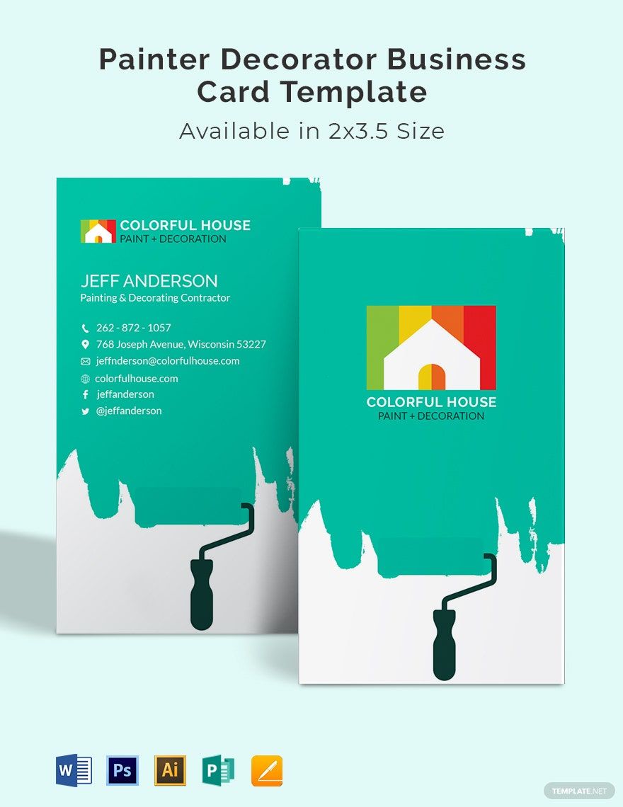 Painter Decorator Business Card Template