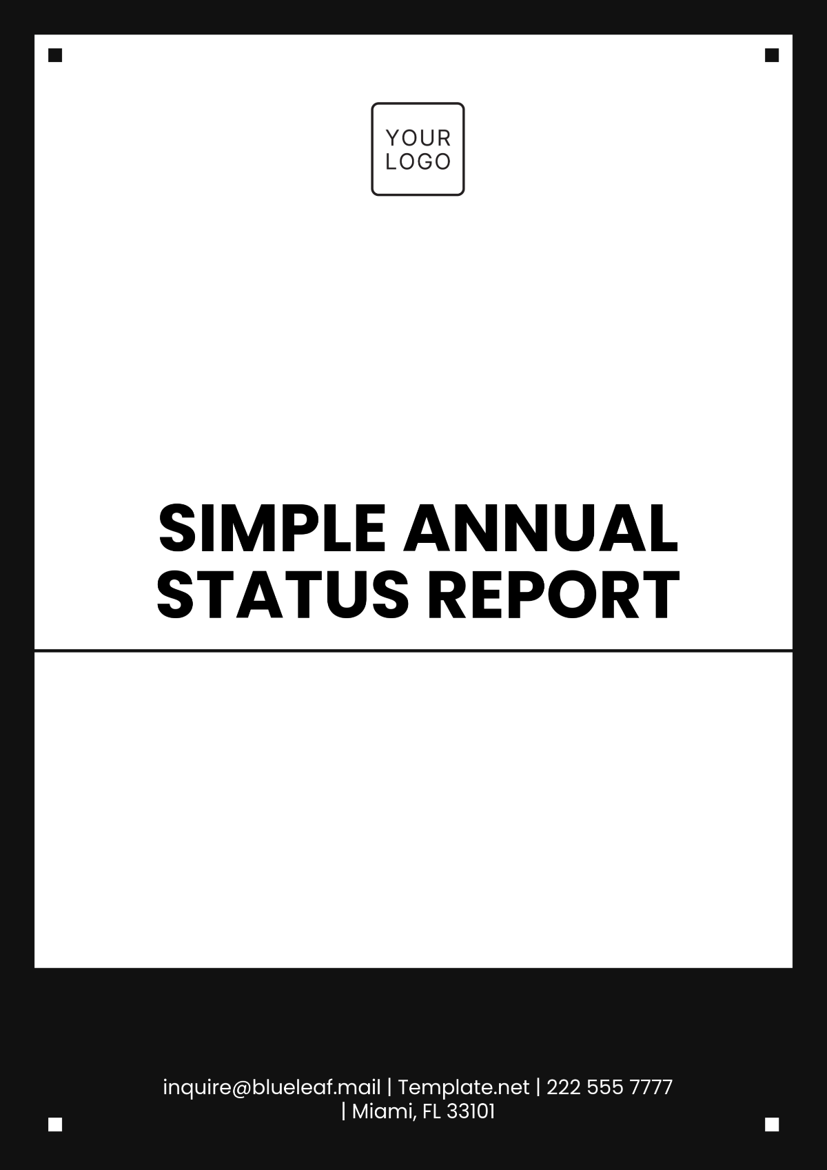 Free Simple Annual Status Report Template