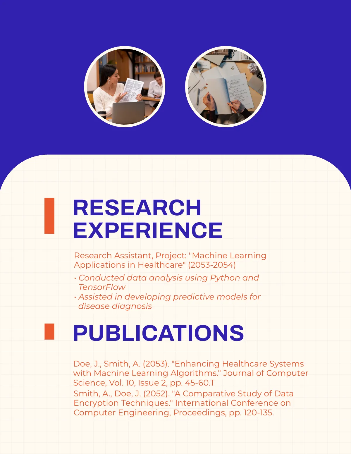 Free Professional Academic Portfolio Template to Edit Online