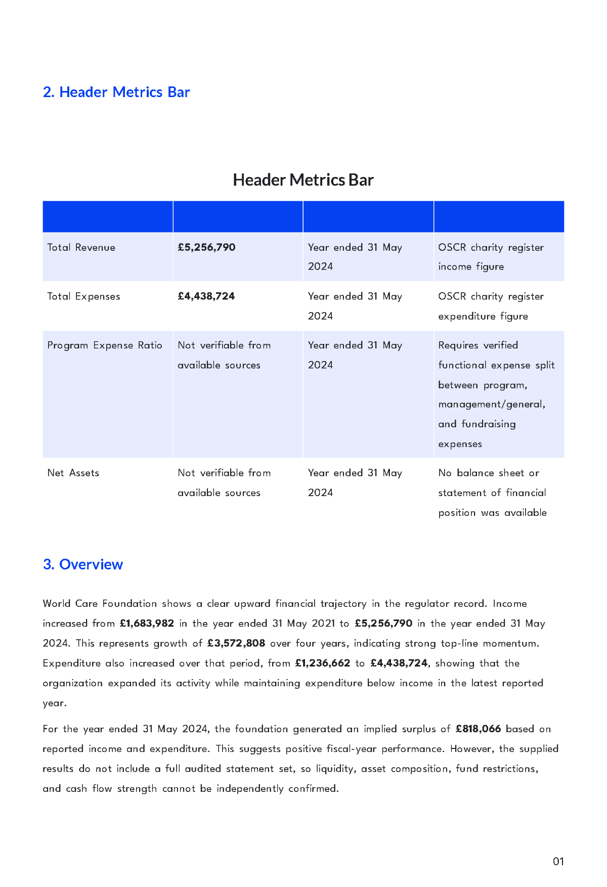 Free Nonprofit Organization Financial Report Template to Edit Online