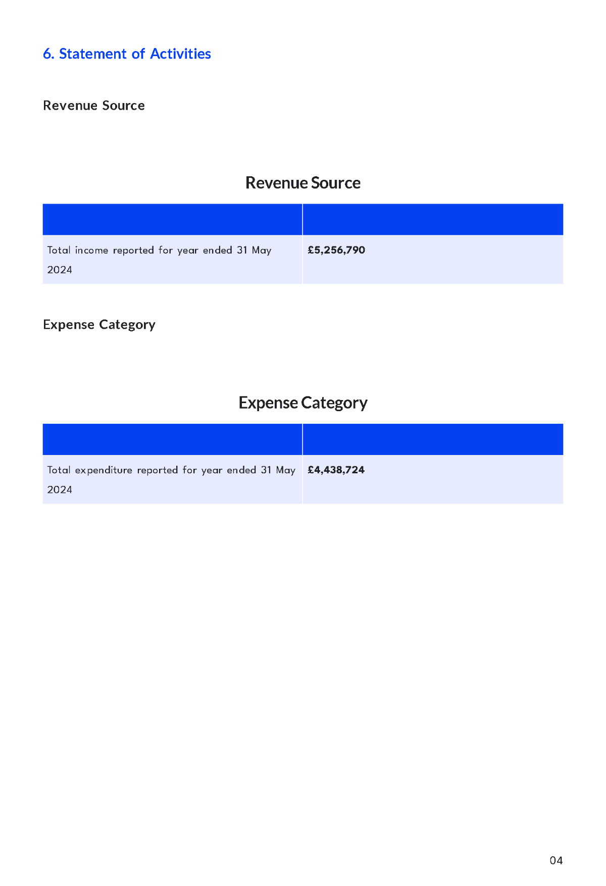 Free Nonprofit Organization Financial Report Template to Edit Online