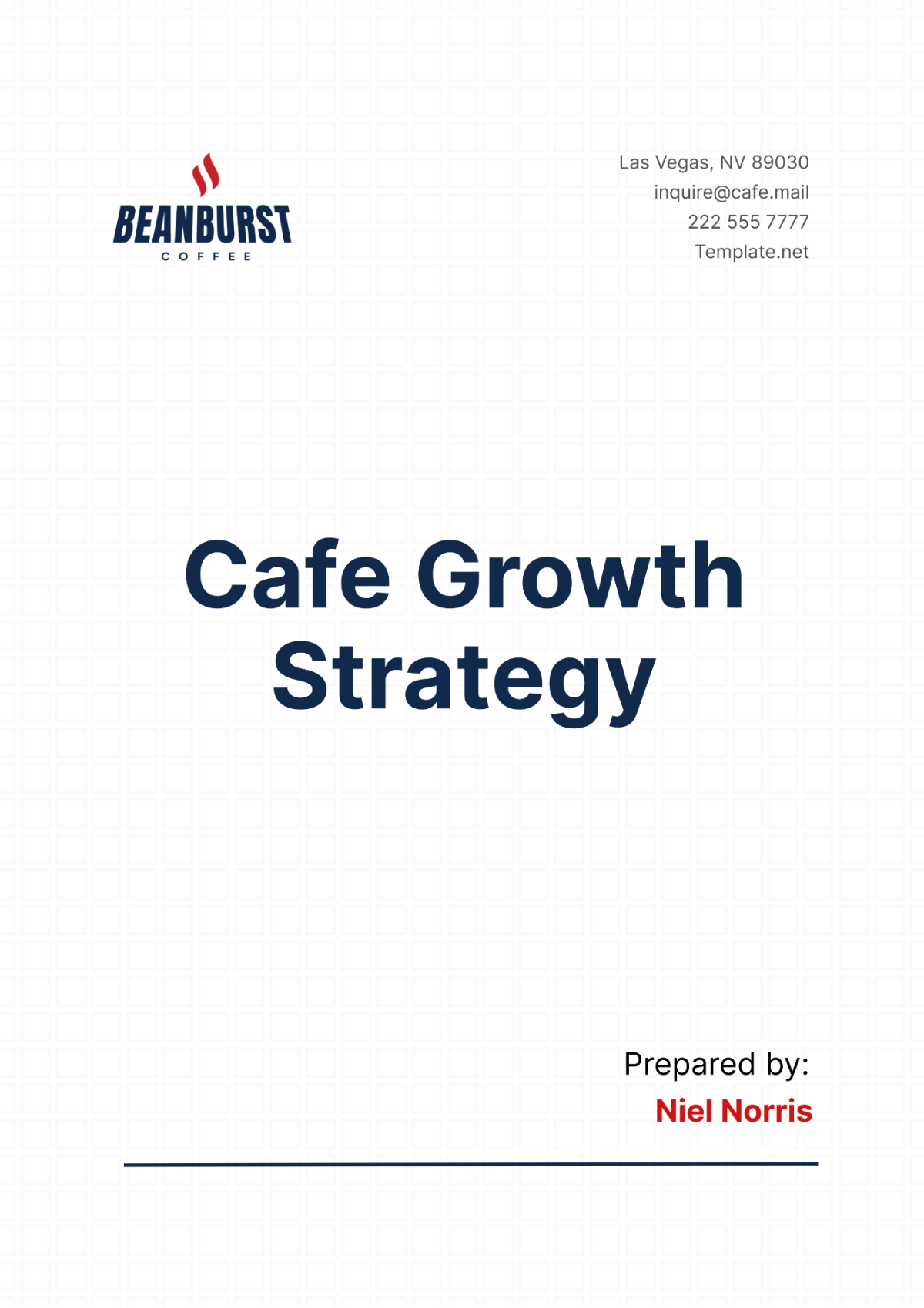 Cafe Growth Strategy Template - Edit Online & Download