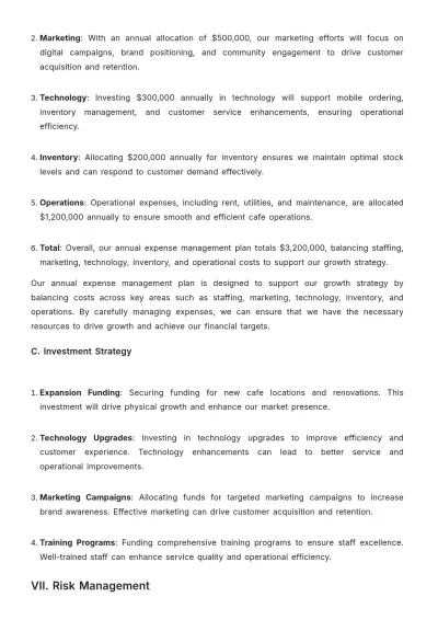 Free Cafe Growth Strategy Template to Edit Online