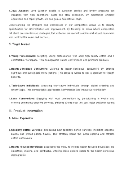 Free Cafe Growth Strategy Template to Edit Online