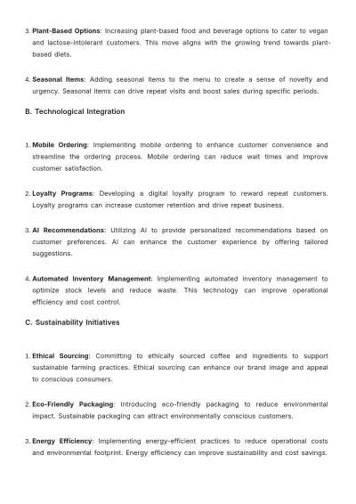 Free Cafe Growth Strategy Template to Edit Online