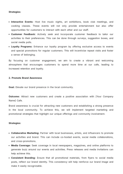 Free Cafe Activity Proposal Template to Edit Online