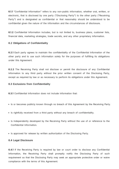 Free Cafe Delivery Agreement Template to Edit Online