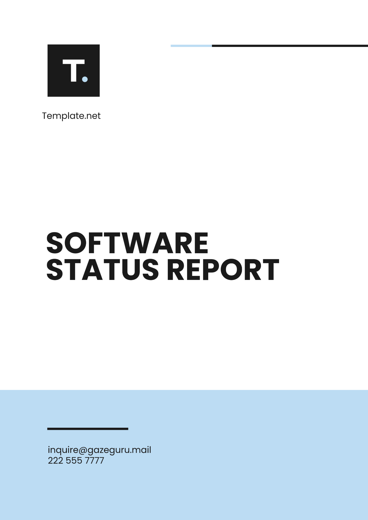 Free Software Status Report Template