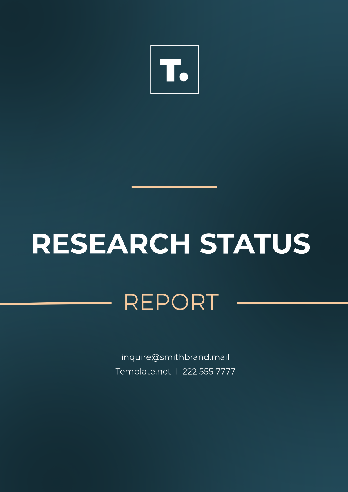 Free Research Status Report Template