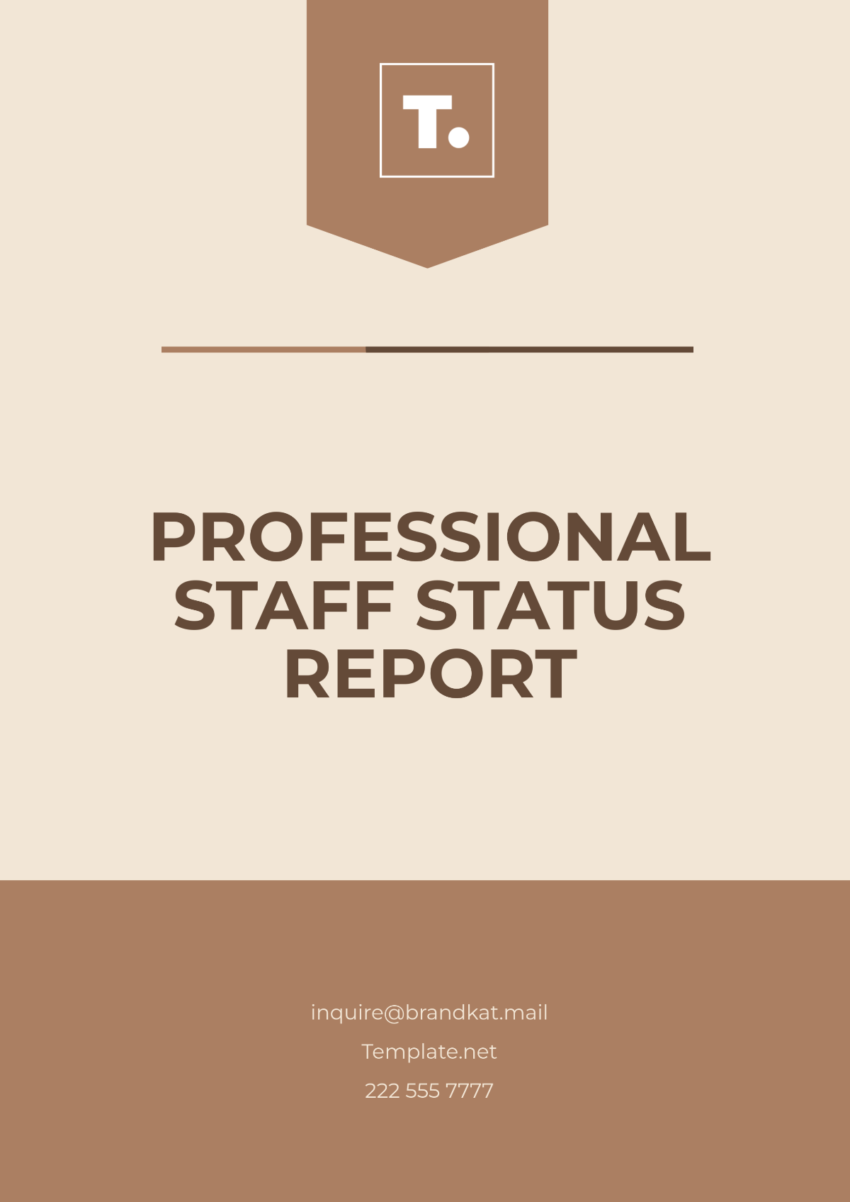 Free Professional Staff Status Report Template