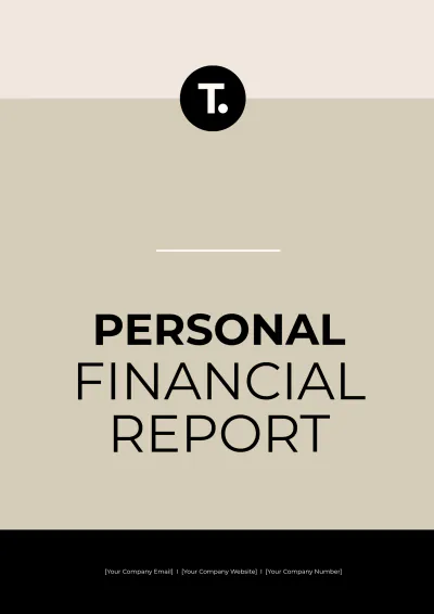 Free Personal Financial Report Template to Edit Online