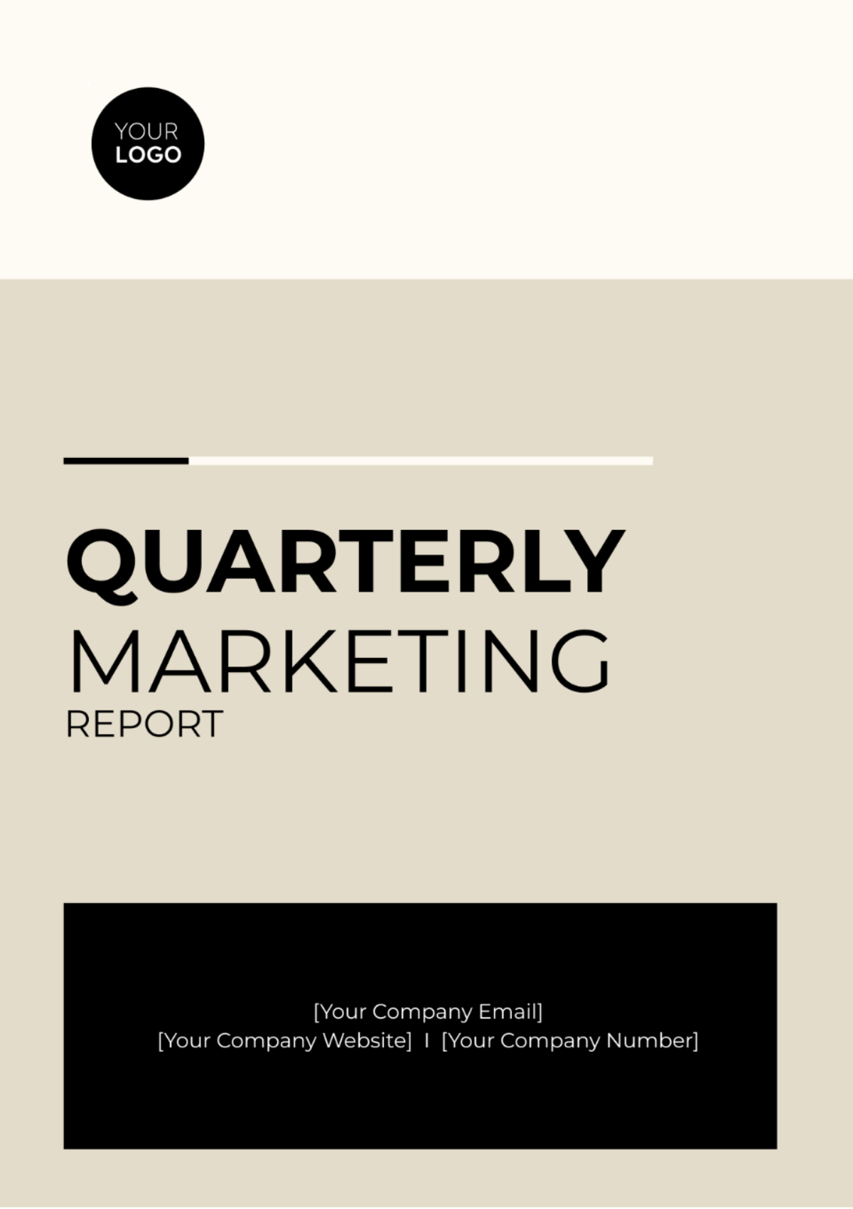 Quarterly Marketing Report Template - Edit Online & Download