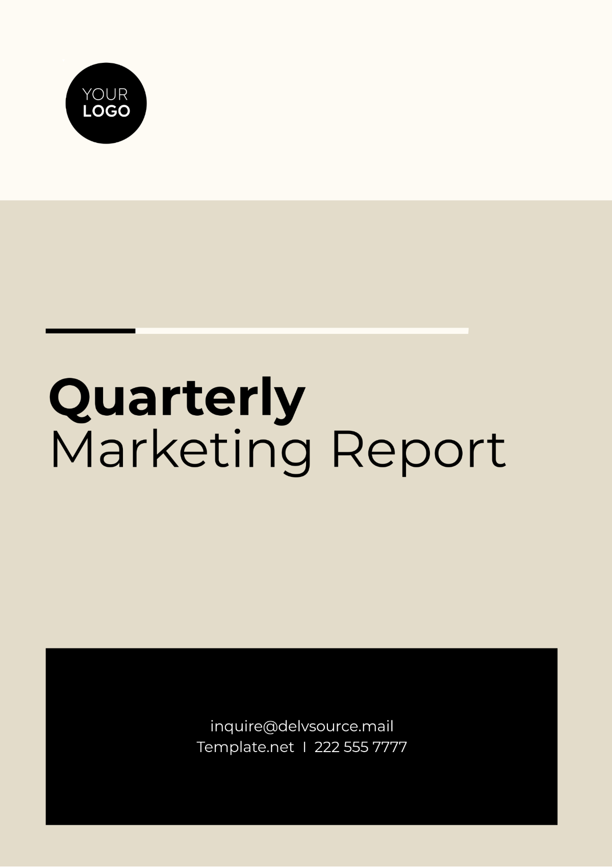 Quarterly Marketing Report Template - Edit Online & Download