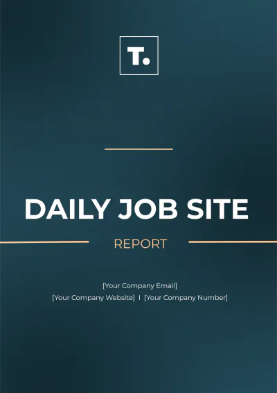 Free Daily Job Site Report Template to Edit Online
