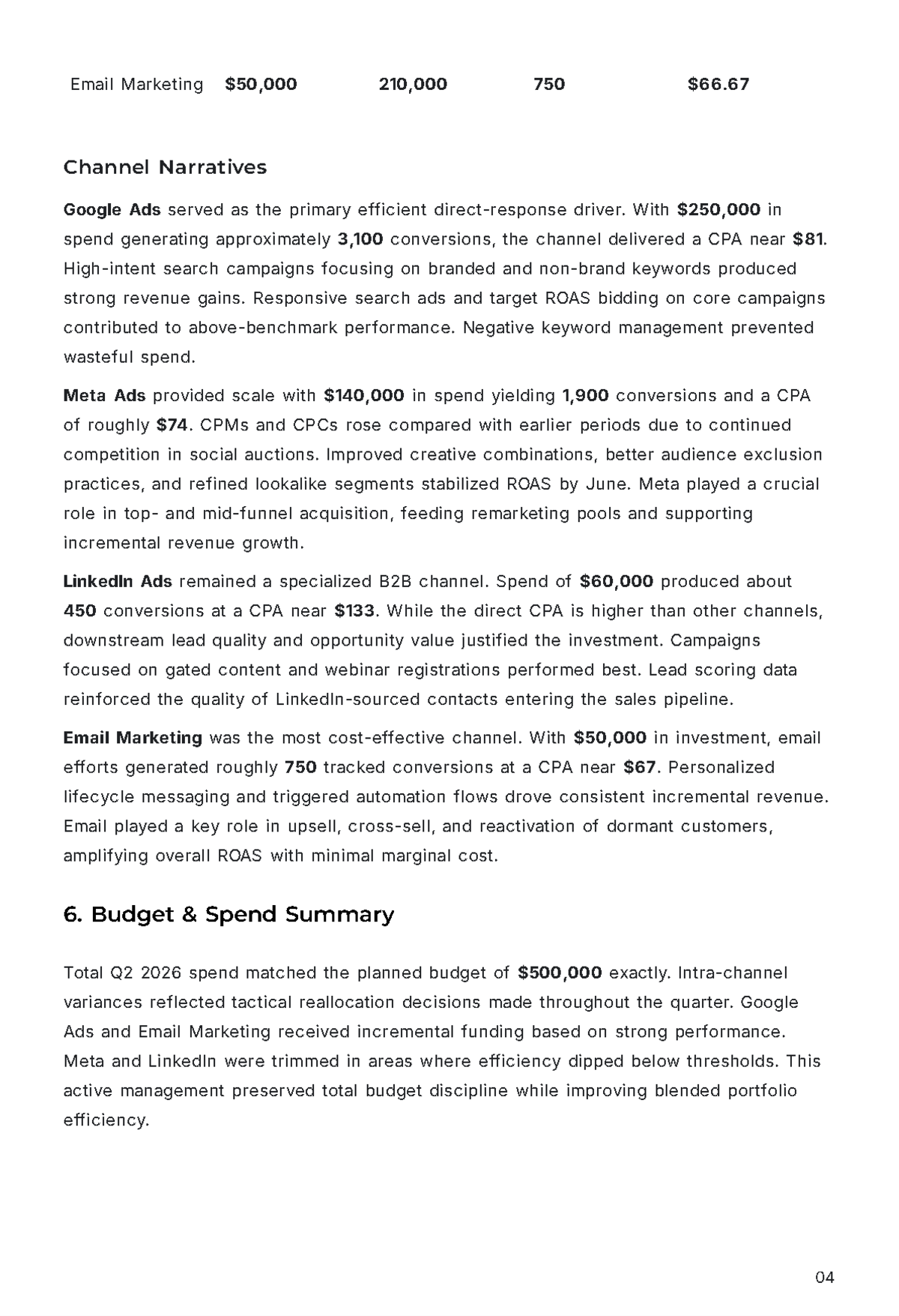 Free Marketing Agency Report Template to Edit Online