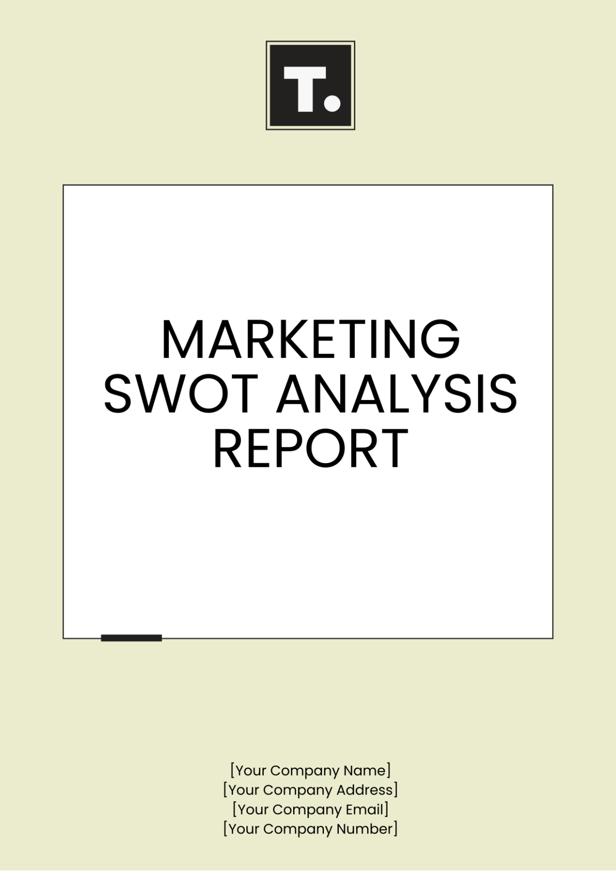 Marketing SWOT Analysis Report Template - Edit Online & Download