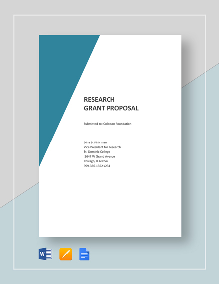 FREE Basic Grant Proposal - Word | Google Docs | Apple (MAC) Pages ...