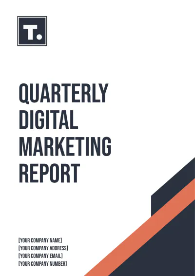 Free Quarterly Digital Marketing Report Template to Edit Online