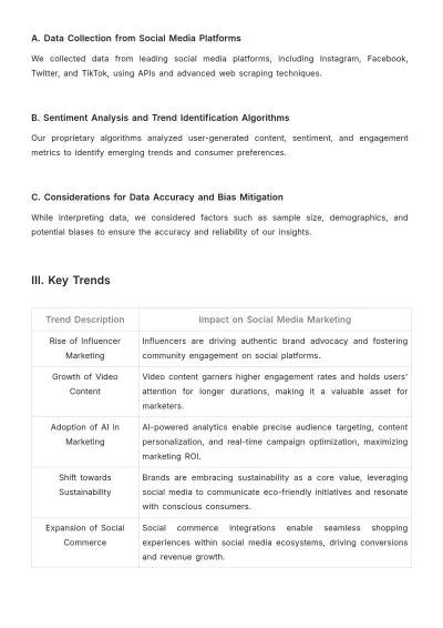 Free Marketing Trend Report Template to Edit Online