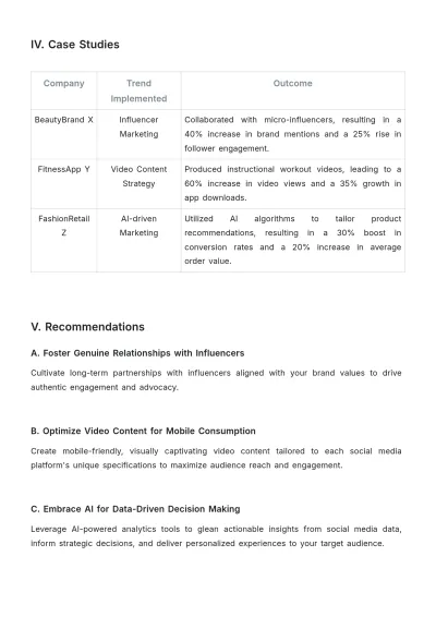 Free Marketing Trend Report Template to Edit Online