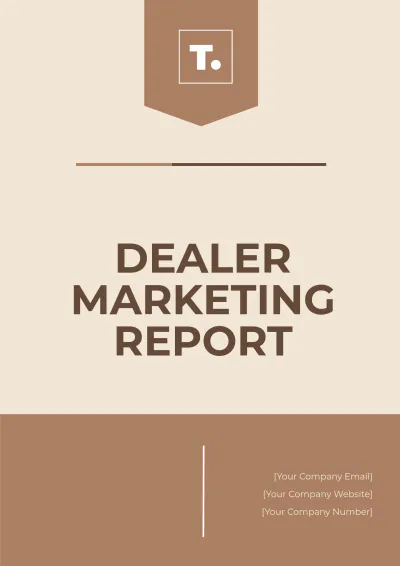 Free Dealer Marketing Report Template to Edit Online