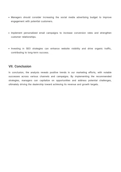Free Dealer Marketing Report Template to Edit Online