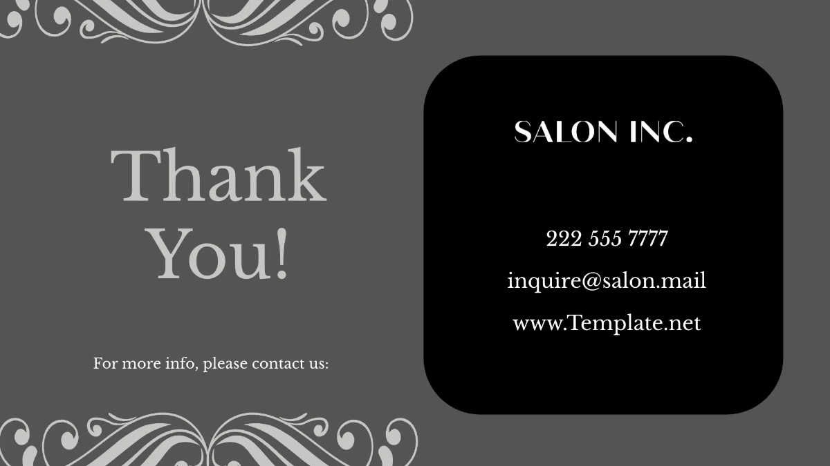 Free Salon Financial Performance Presentation Template to Edit Online