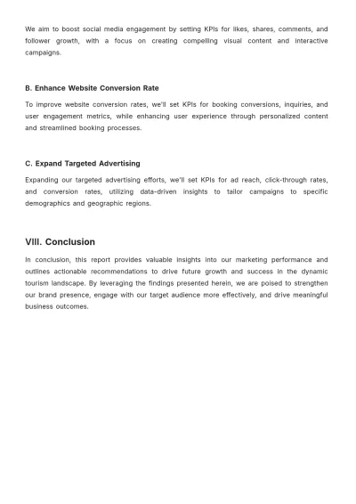 Free Tourism Marketing Report Template to Edit Online