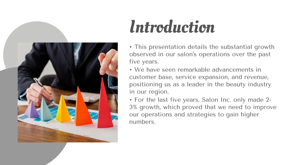 Free Salon Business Growth Presentation Template to Edit Online