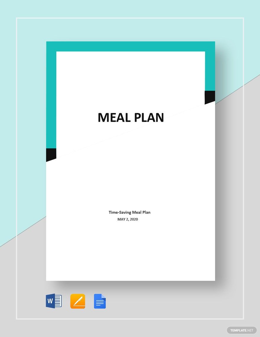 Sample Meal Plan Template