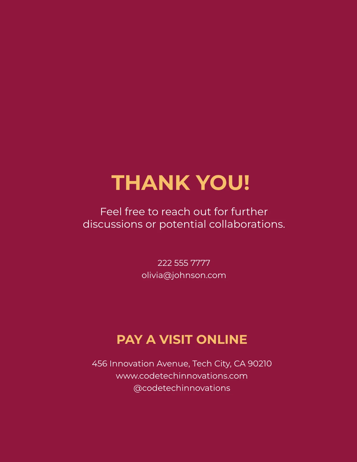 Free Employee Portfolio Template to Edit Online