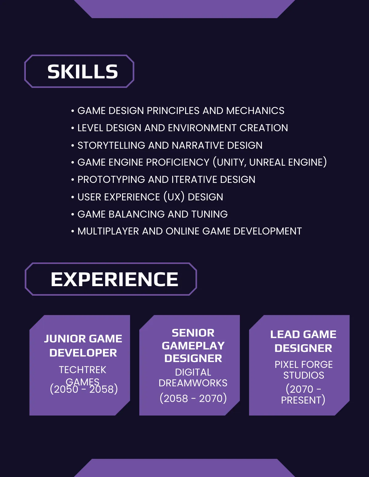 Free Game Designer Portfolio Template to Edit Online