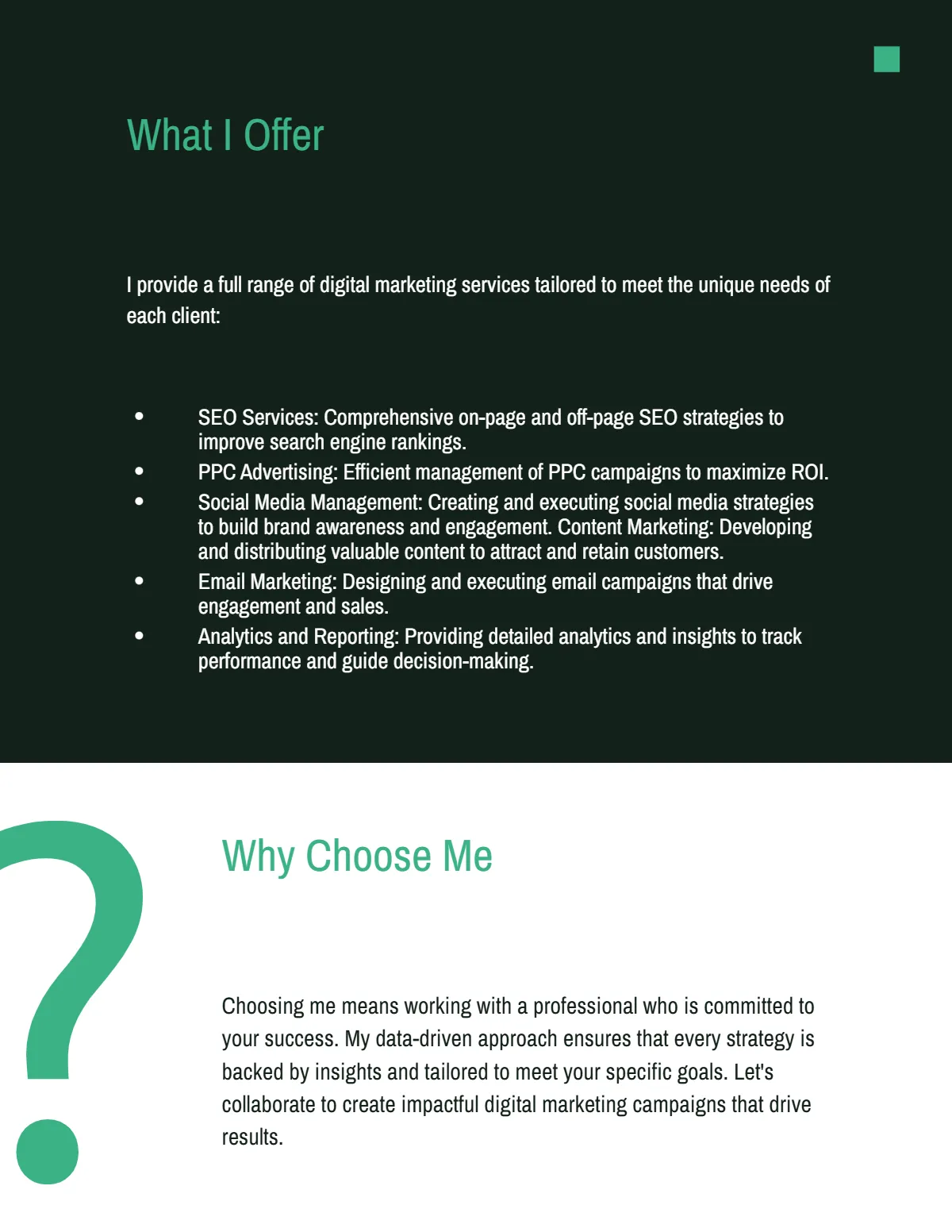 Free Digital Marketing Portfolio Template to Edit Online