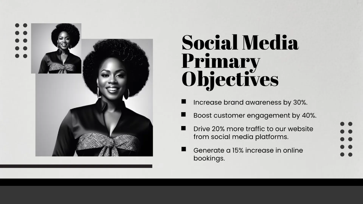 Free Salon Social Media Strategy Presentation Template to Edit Online