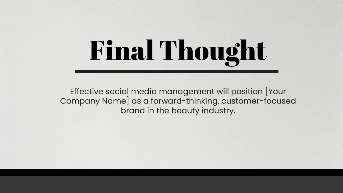 Free Salon Social Media Strategy Presentation Template to Edit Online