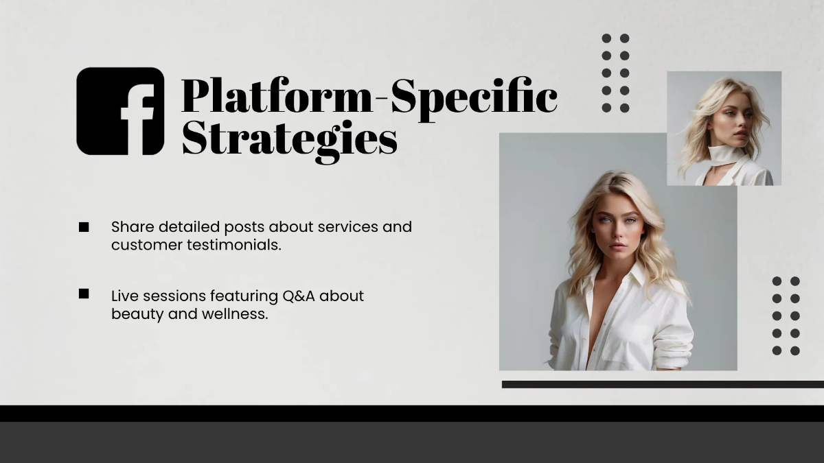 Free Salon Social Media Strategy Presentation Template to Edit Online