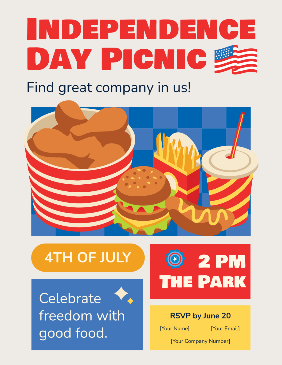 4th of July Picnic Flyer