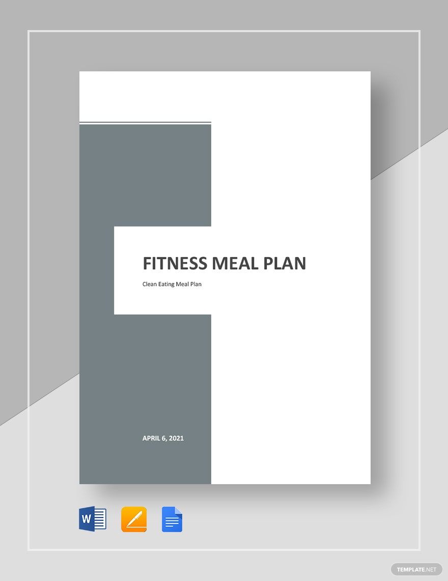 Free Fitness Meal Plan Template